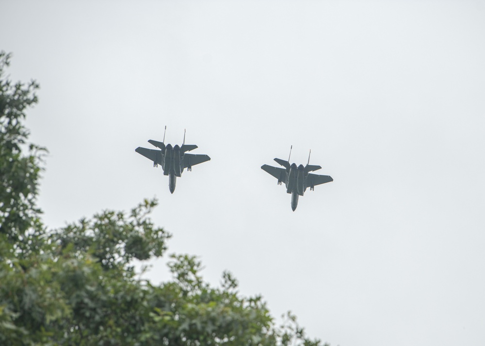 104th Fighter Wing pilots perform flyover at SMX Monster Energy AMA Pro Motocross National Championship