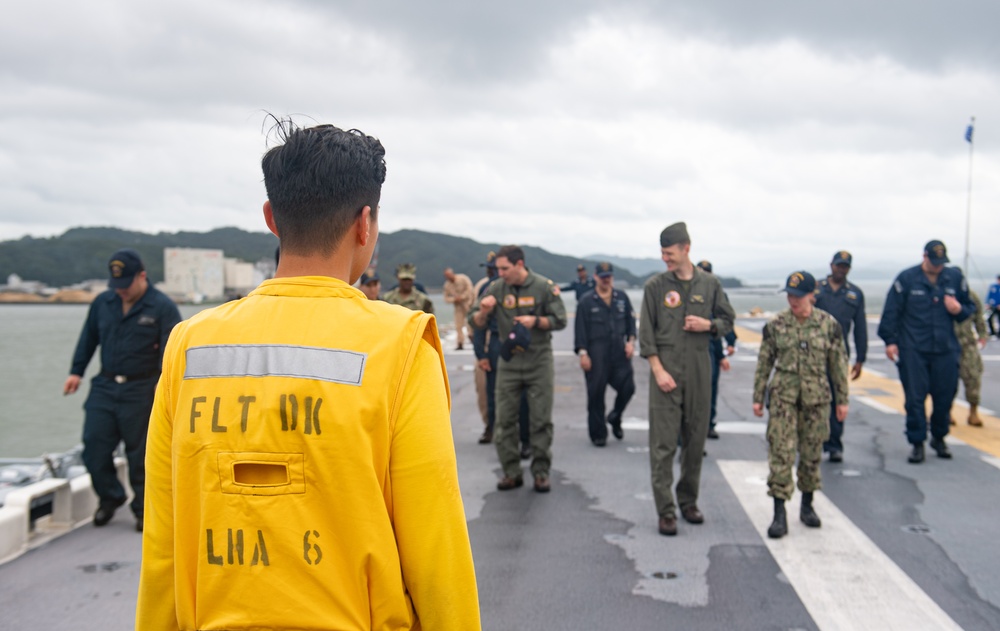 USS America (LHA 6) Conducts FOD Walkdown