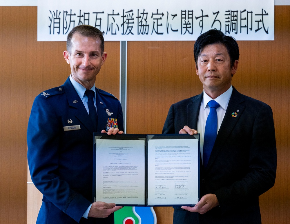 U.S. Air Force, Tohoku Town Establish Historic Fire Protection Agreement