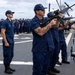 USCGC Waesche burial at sea for Master Chief Clarence Dowden Jr.