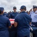 USCGC Waesche burial at sea for Master Chief Clarence Dowden Jr.