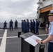 USCGC Waesche burial at sea for Master Chief Clarence Dowden Jr.