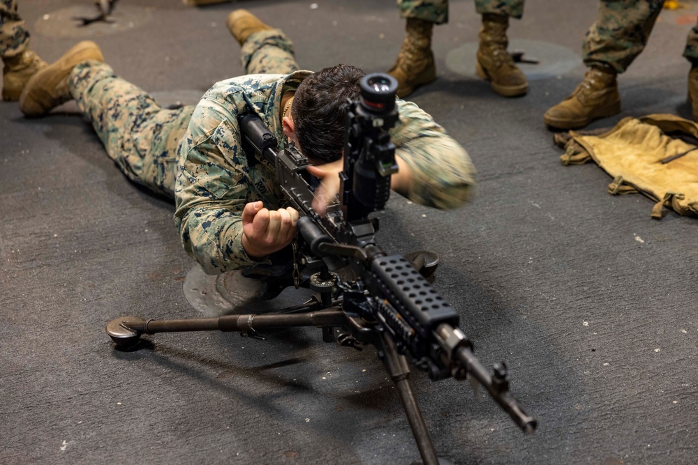 BLT 1/8, 24th MEU (SOC) Conducts M240B Machine Gun Period of Instruction