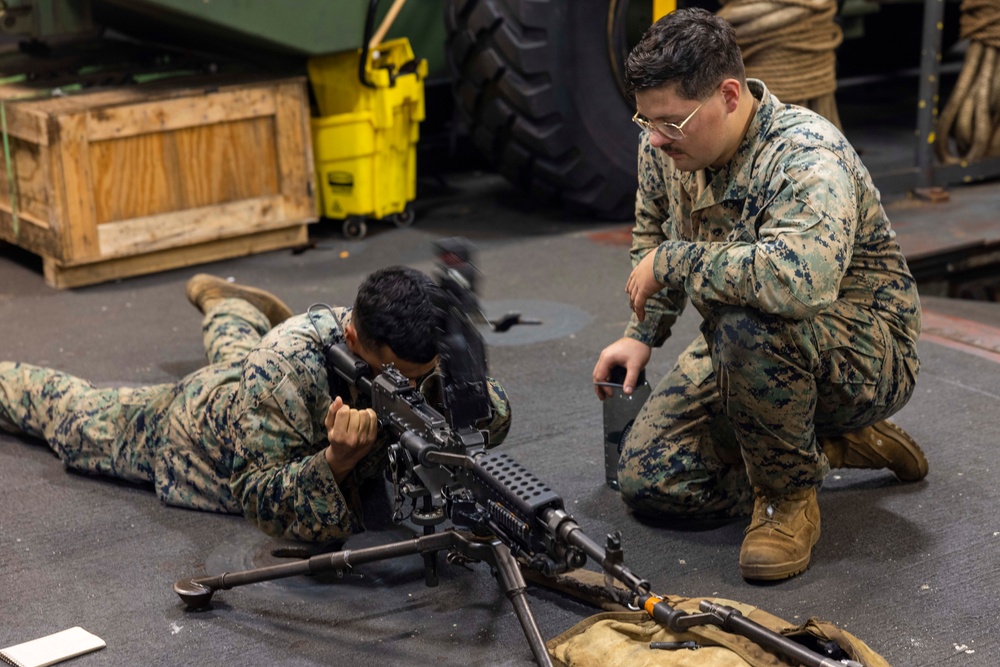 BLT 1/8, 24th MEU (SOC) Conducts M240B Machine Gun Period of Instruction