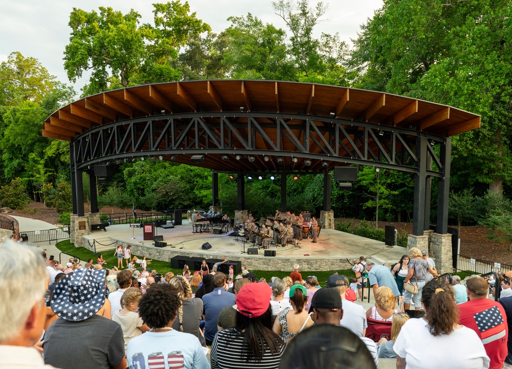 246th Army Band preforms at the Icehouse Amphitheater