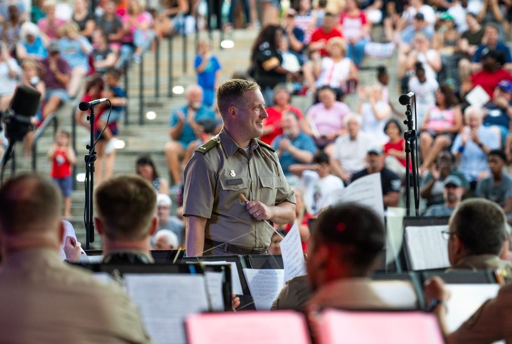 246th Army Band preforms at the Icehouse Amphitheater