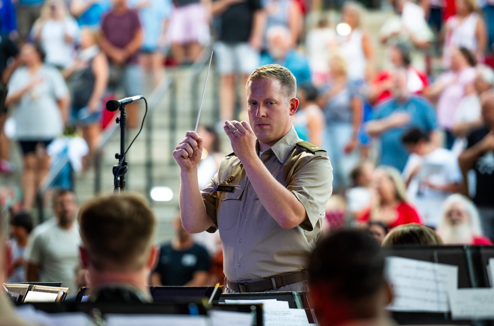 246th Army Band preforms at the Icehouse Amphitheater