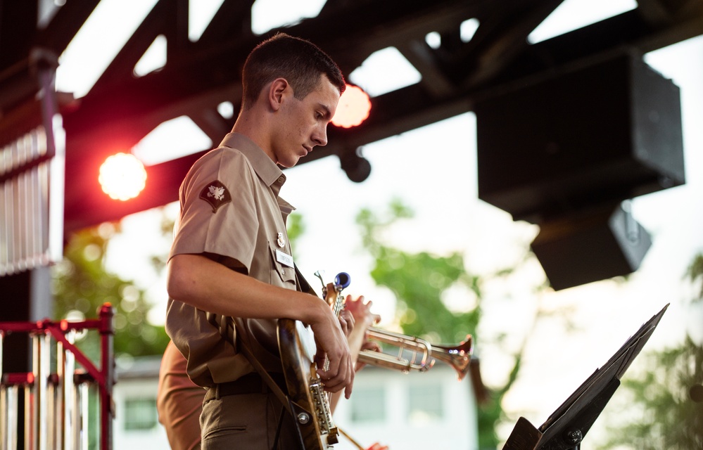 246th Army Band preforms at the Icehouse Amphitheater