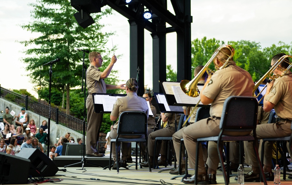 246th Army Band preforms at the Icehouse Amphitheater