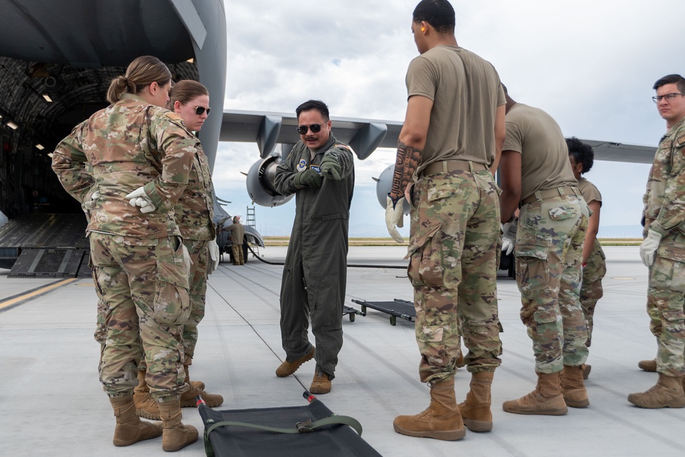 366th MDG participates in Aeromedical Evacuation Training