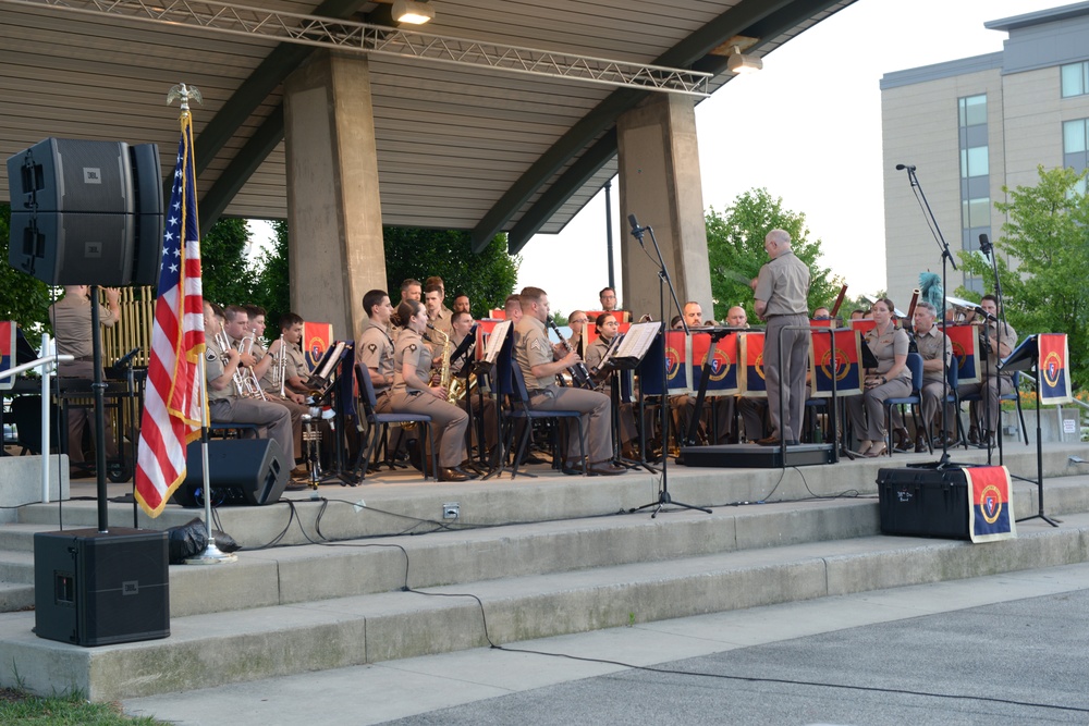 38th Infantry Division Band performs at Canal Commons in Muncie