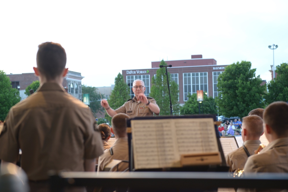 38th Infantry Division Band performs at Canal Commons in Muncie