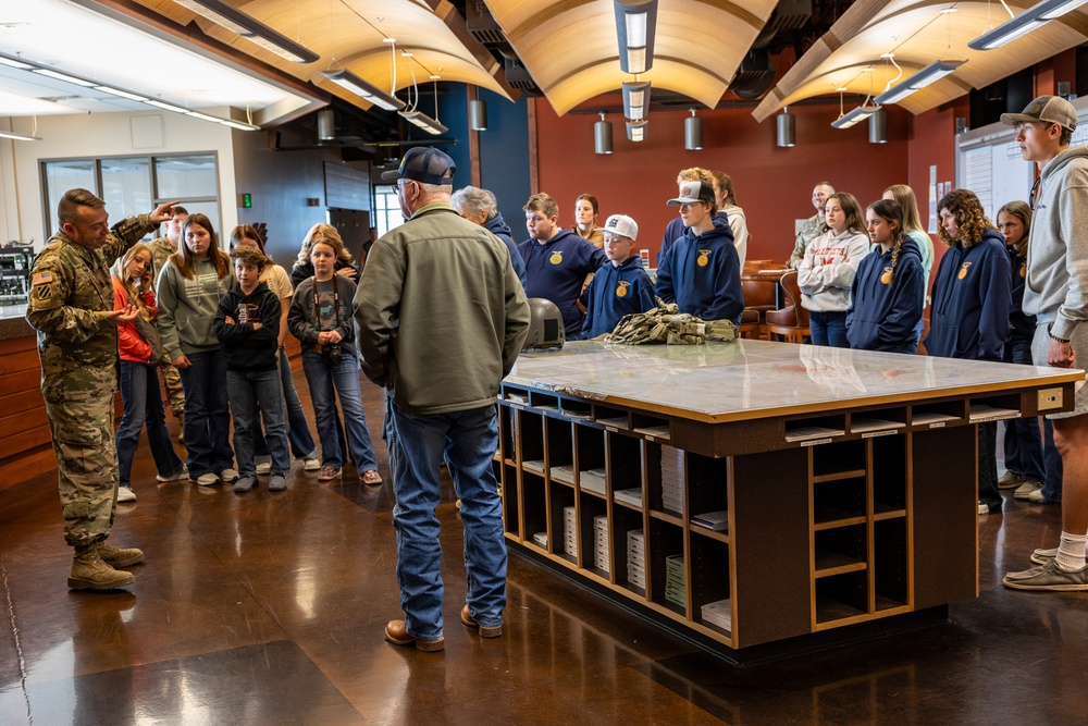 FFA students visit the Army Aviation Support Facility