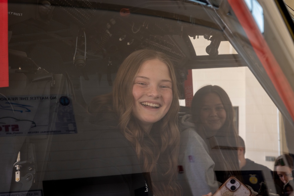 FFA students visit the Army Aviation Support Facility