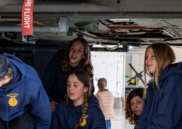 FFA students visit the Army Aviation Support Facility