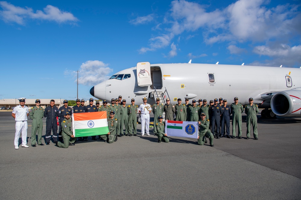 Indian Navy P-8 lands at Joint Base Pearl Harbor-Hickam for RIMPAC 2024