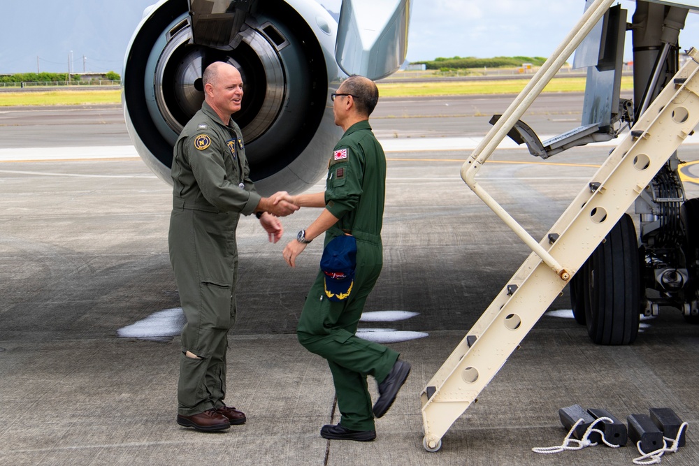 JMSDF P-1 lands at Marine Corps Air Station Kaneohe Bay for RIMPAC 2024