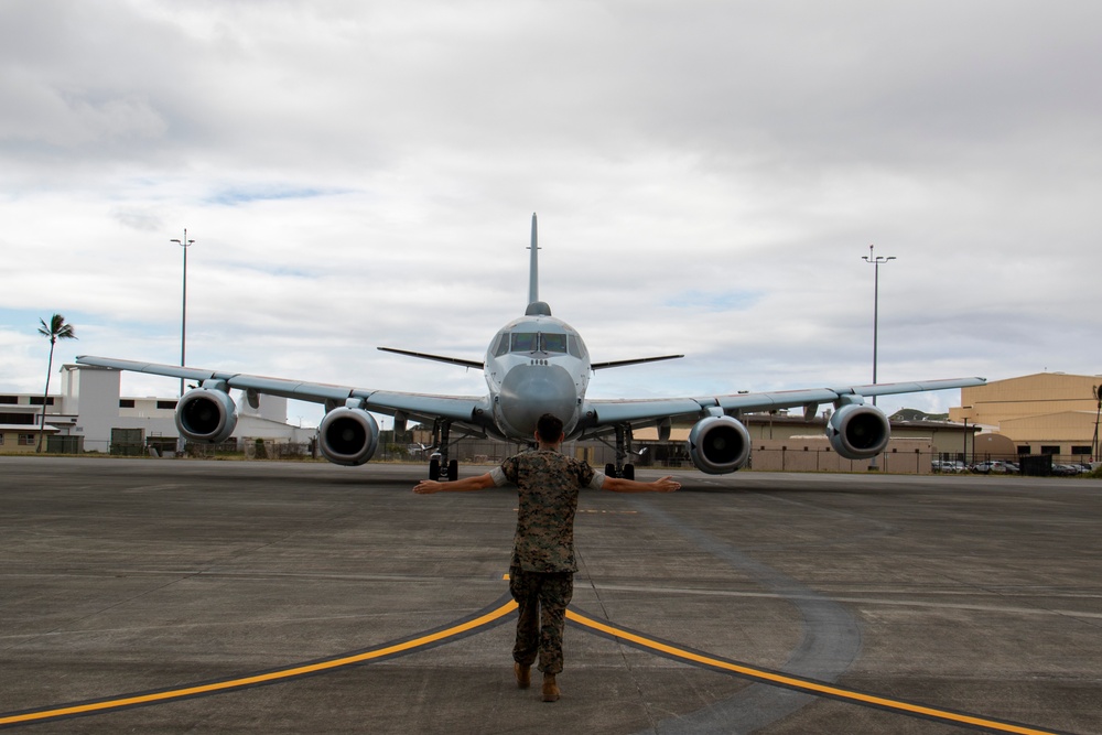JMSDF P-1 lands at Marine Corps Air Station Kaneohe Bay for RIMPAC 2024