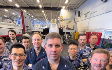 Royal Australian Navy and Air Force, Japan Maritime Self-Defense Force and U.S. Navy demonstrate information warfare capabilities at sea following trilateral agreement