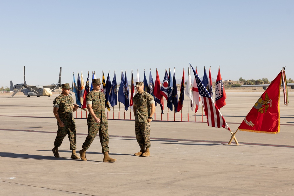 VMU-1 conducts a relief and appointment ceremony