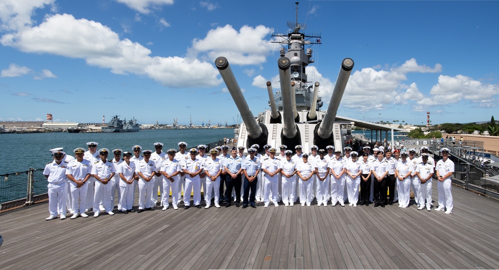 RIMPAC 2024 Senior Enlisted Leaders tour USS Missouri Battleship Memorial