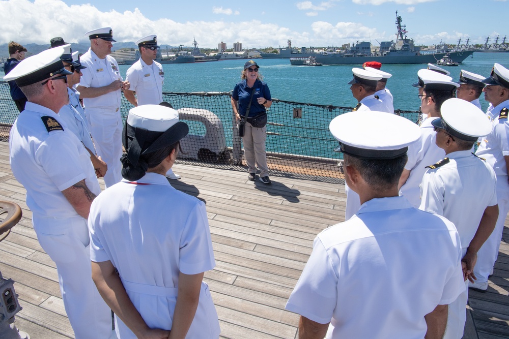 RIMPAC 2024 Senior Enlisted Leaders tour USS Missouri Battleship Memorial