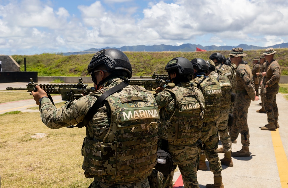 US Marines, Mexican Forces conduct live-fire combat marksmanship training at RIMPAC 2024