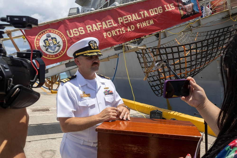 USS Rafael Peralta (DDG 115) Visits Saipan