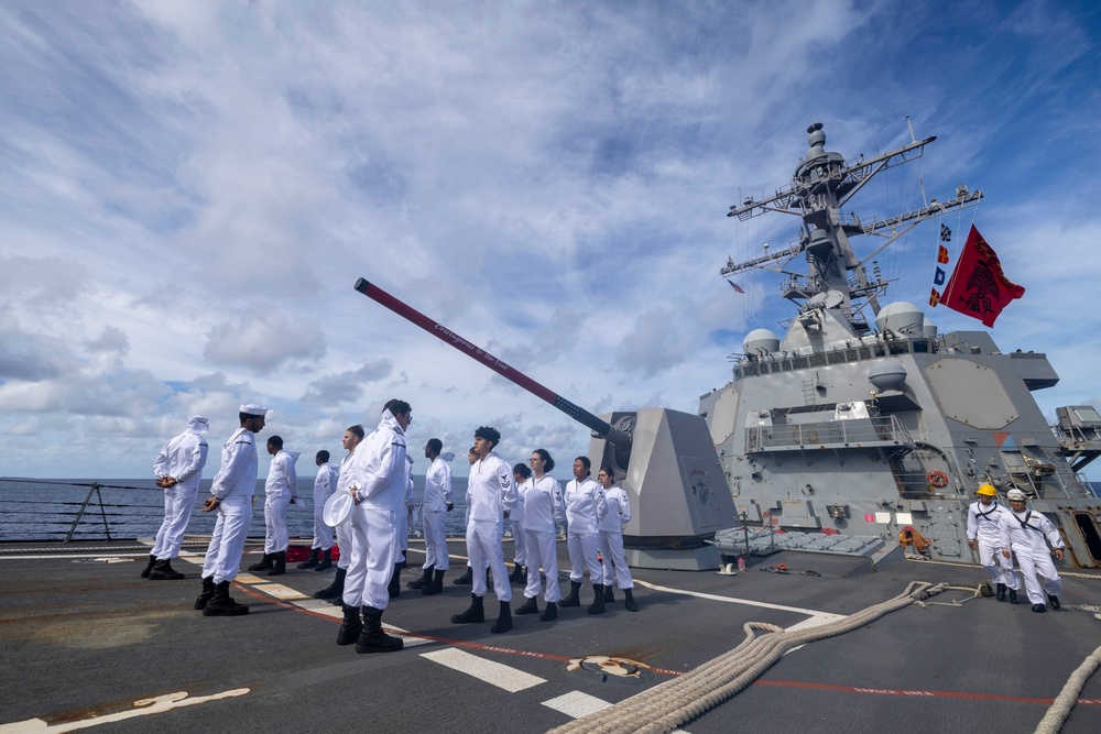 USS Rafael Peralta (DDG 115) Visits Saipan