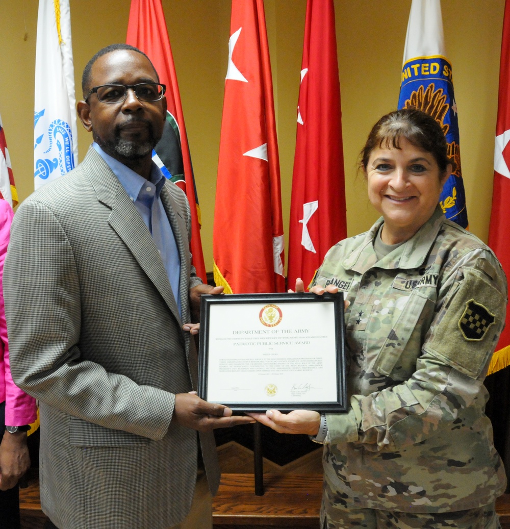 Army Reserve ambassador for D.C. receives public service decoration