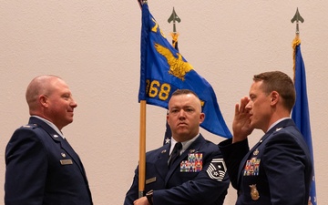 368th TRS says farewell to Carlson, welcomes McKinley during change-of-command ceremony