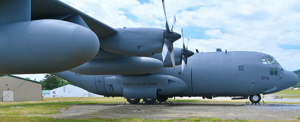 Display of a EC-130E at Fort Indiantown Gap