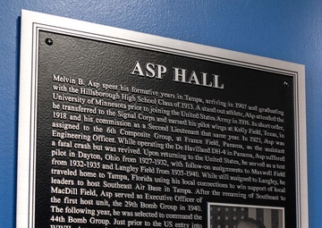 MacDill Headquarters building dedicated to Col. Melvin B. Asp