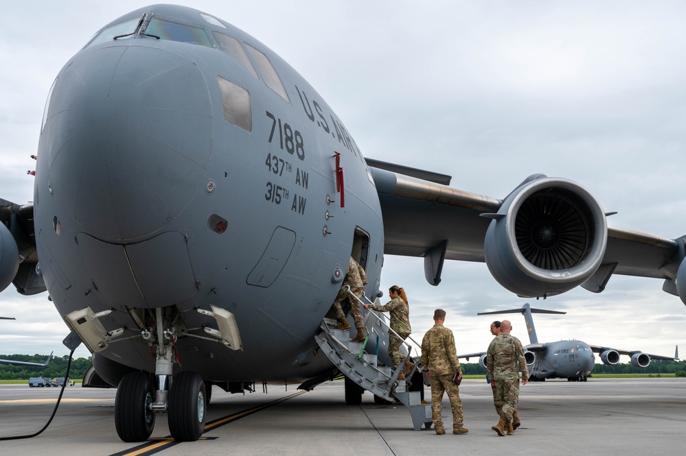 U.S. TRANSCOM senior enlisted leadership tours JB Charleston