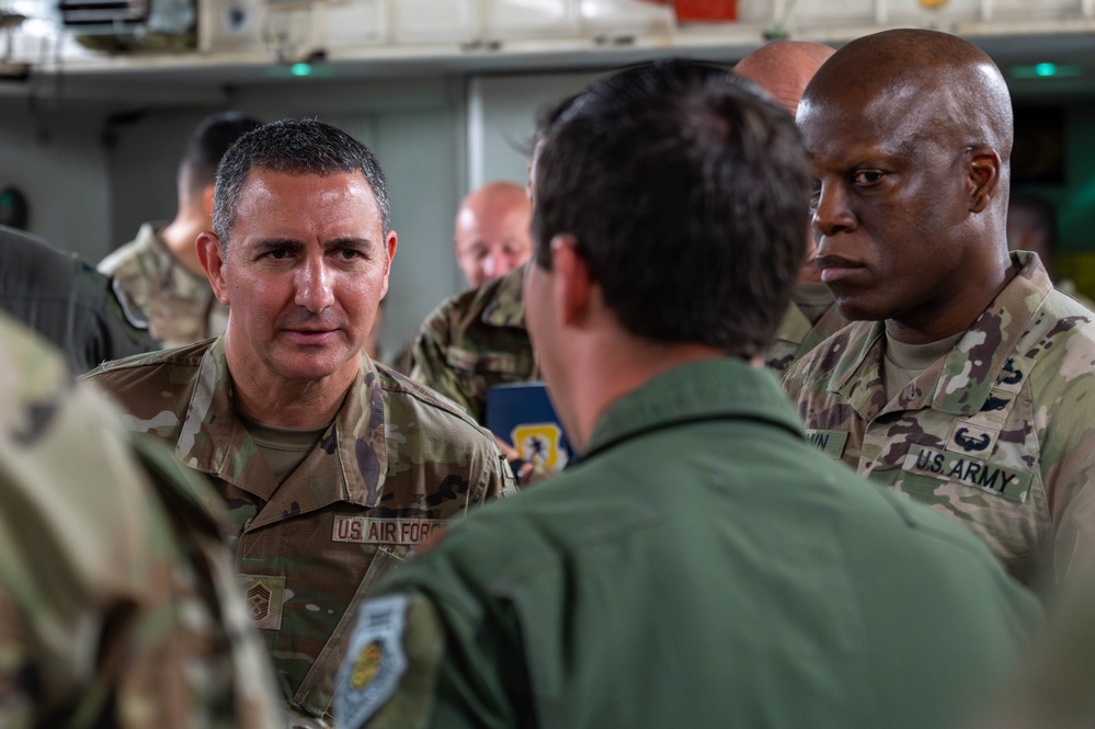 U.S. TRANSCOM senior enlisted leadership tours JB Charleston