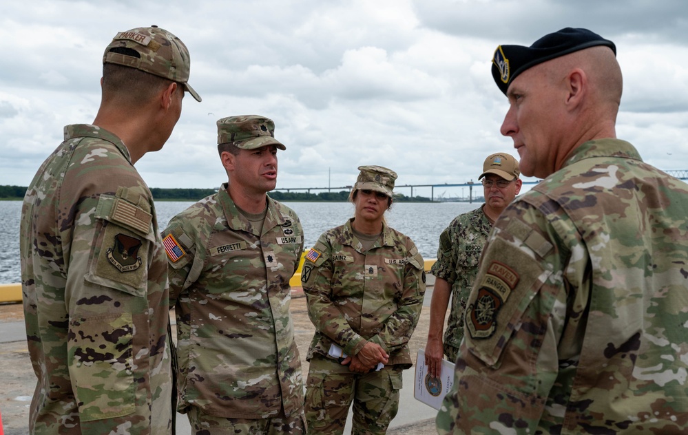 U.S. TRANSCOM senior enlisted leadership tours JB Charleston