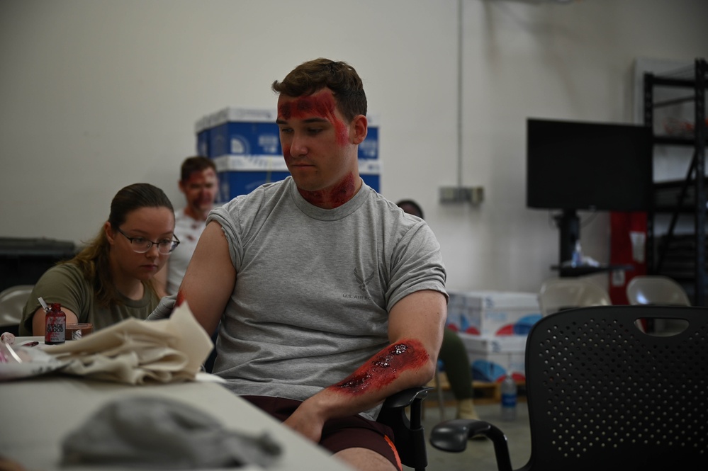 The 354th Medical Group holds Ready Eagle training exercise.