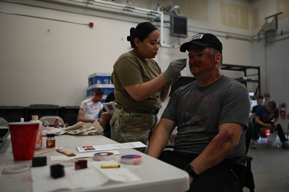 The 354th Medical Group holds Ready Eagle training exercise.