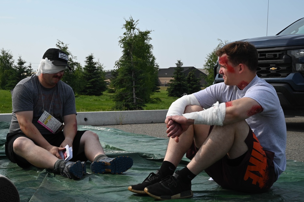 The 354th Medical Group holds Ready Eagle training exercise.