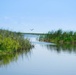 Driving down an airboat trail on Lake Okeechobee