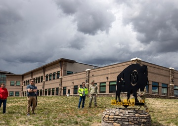 Installation of the Buffalo Statue for First Muster Ceremony