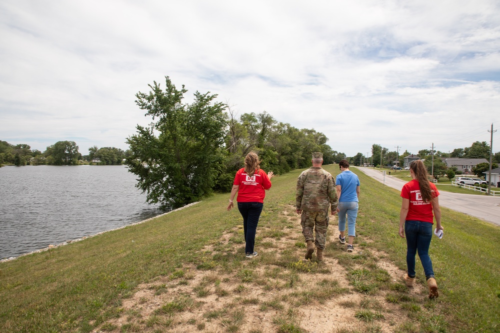 Commander Visits Communities During the Flood