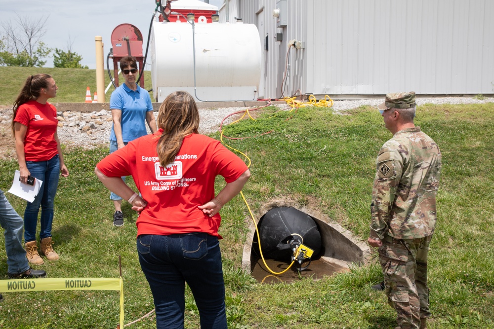 Commander Visits Communities During Flood