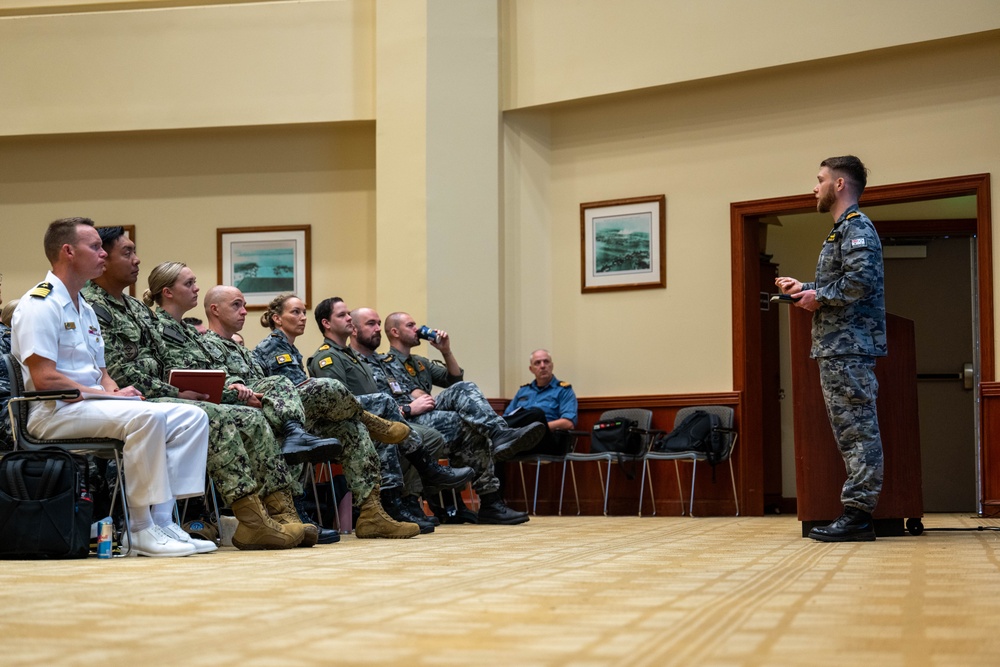 Task Force 170 briefs replenishment at sea evolution at RIMPAC 2024