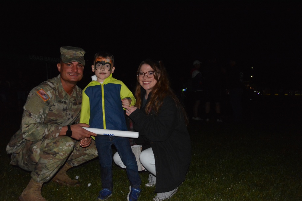 Family awaiting fireworks