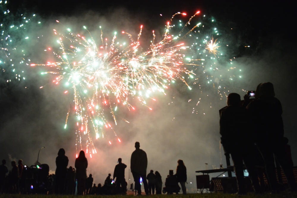 Fireworks above