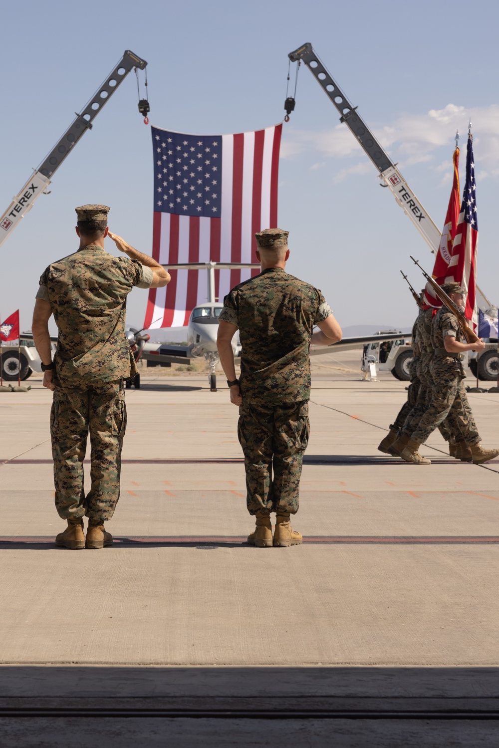 Headquarters and Headquarters Squadron hosts change of command ceremony