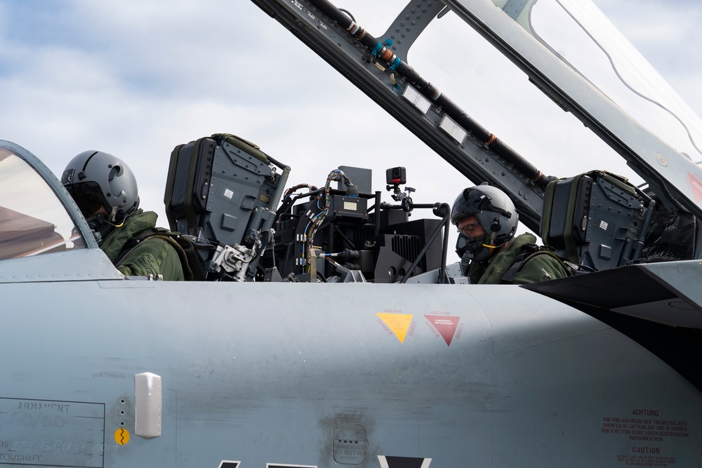 GAF Air Chief, NORAD/11th Air Force commander project air dominance in PA-200 Tornado, F-22 Raptor during Pacific Skies 24