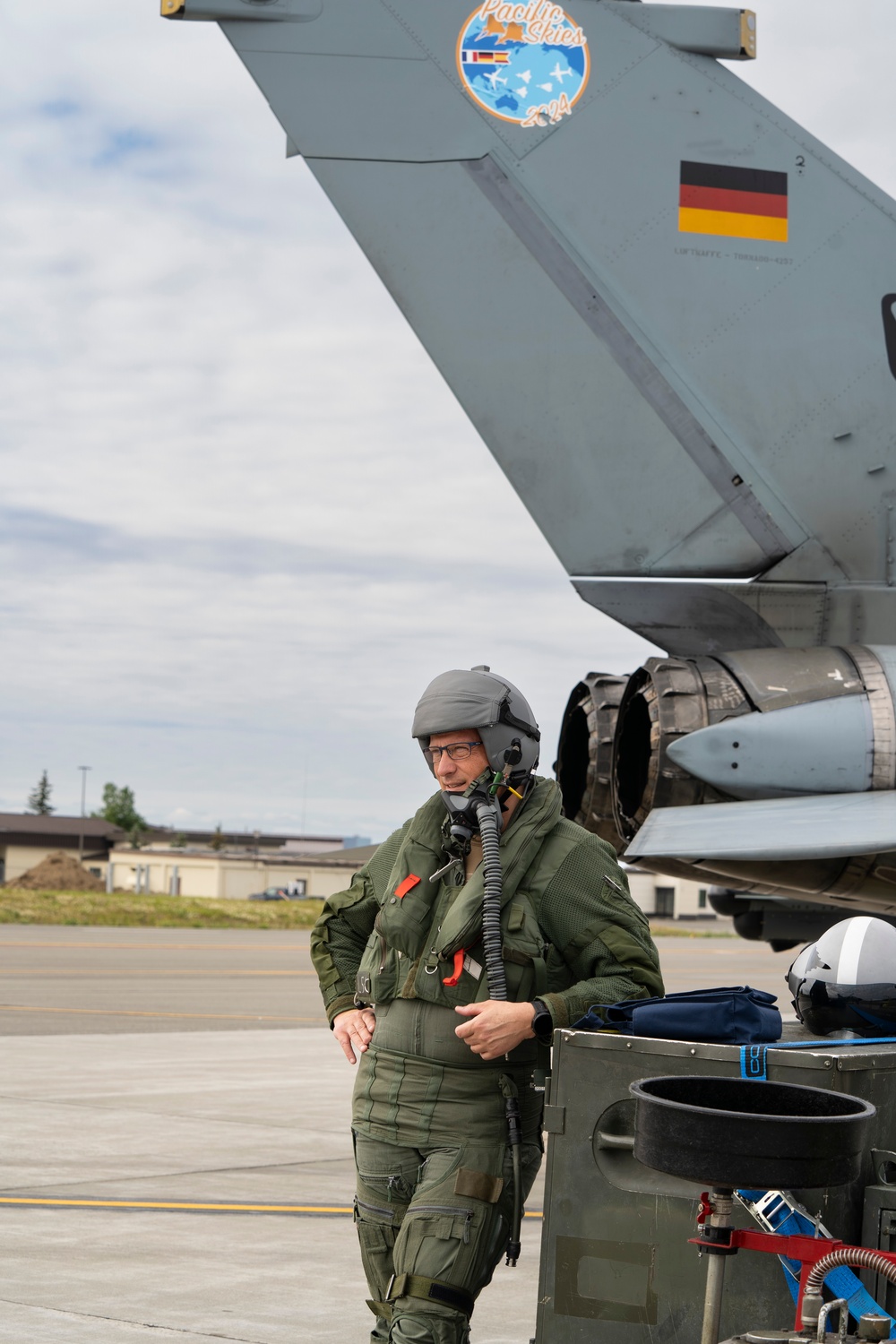 GAF Air Chief, NORAD/11th Air Force commander project air dominance in PA-200 Tornado, F-22 Raptor during Pacific Skies 24