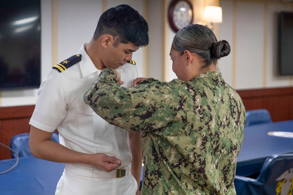 SWO Pinning Aboard USS Tripoli